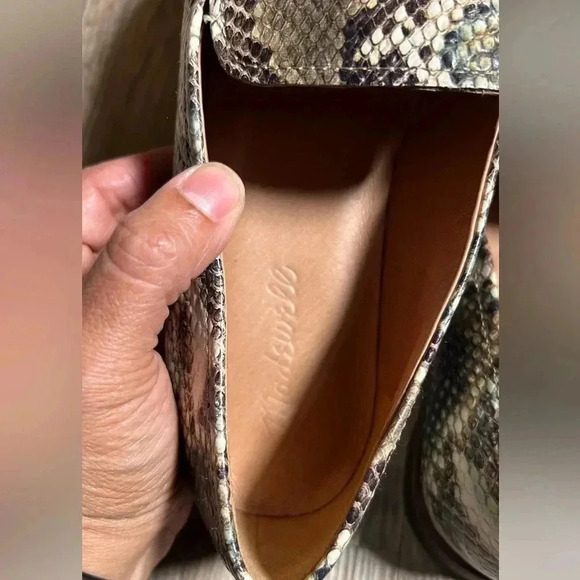 Madewell The Alex Loafers Snake Embossed Leather Size 8 Style - Picture 9 of 11